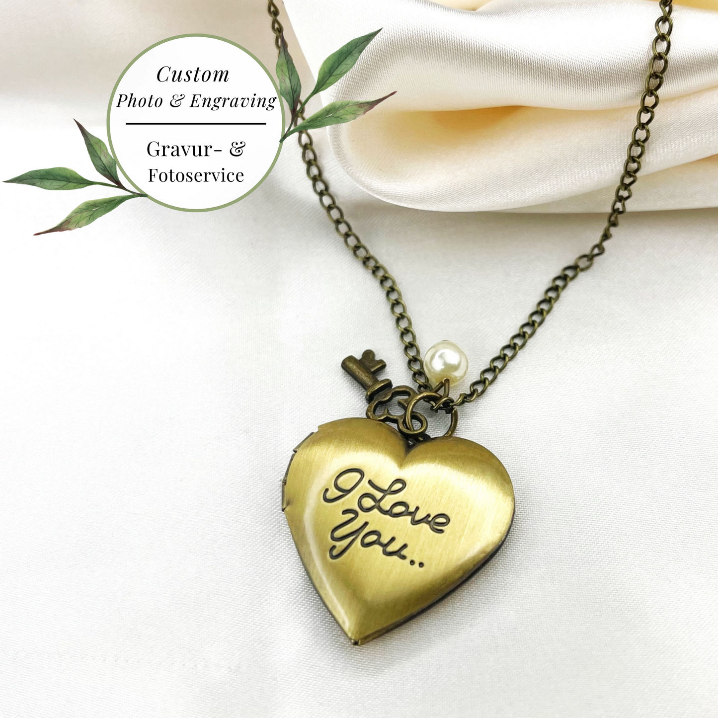 Pendentif personnalisé Heart Fotomed Pendentif Key - Image appropriée Personnalisable - Vik-100