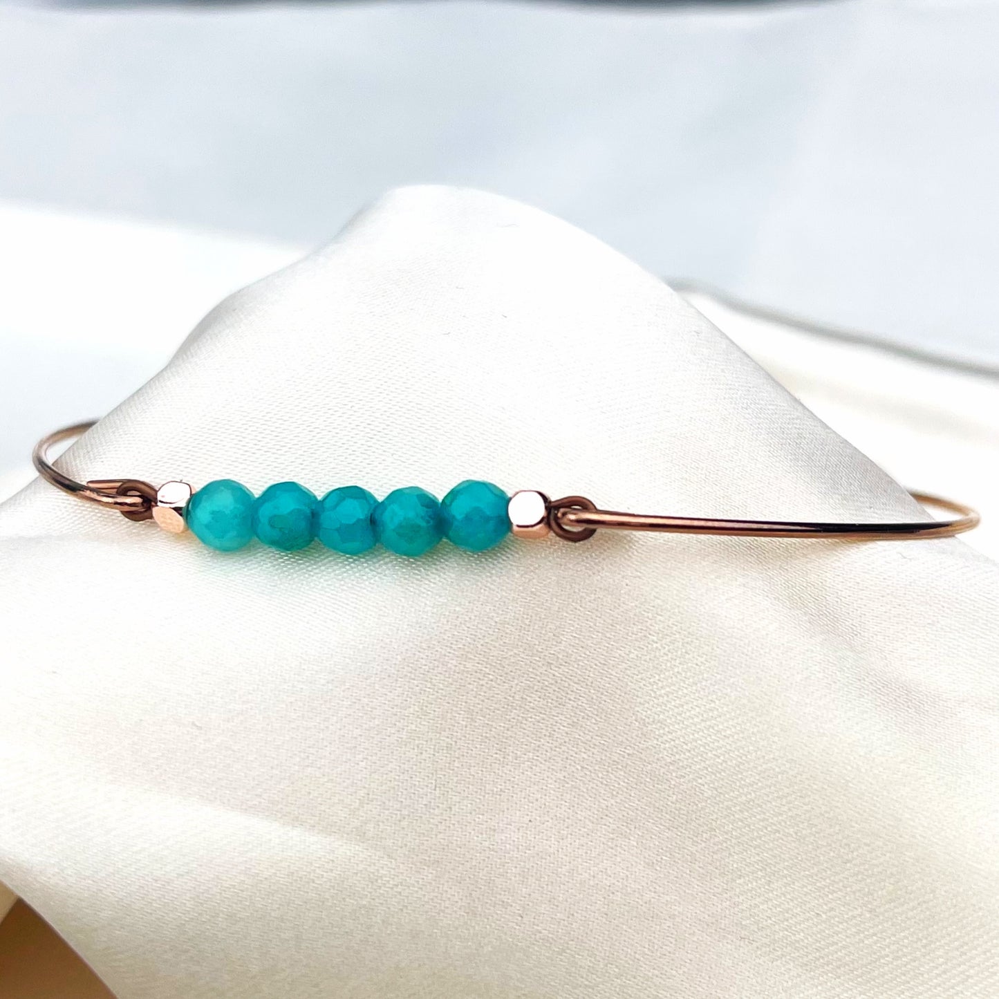 Bracelet Aquamarin - Bijoux d'été maritim en plaqué or Rosegold - Retar-33