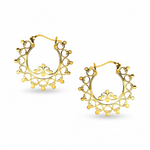 Exotische Filigrane 925 Sterling Silber Creolen – 18K Gold plattiert - OHR925-144