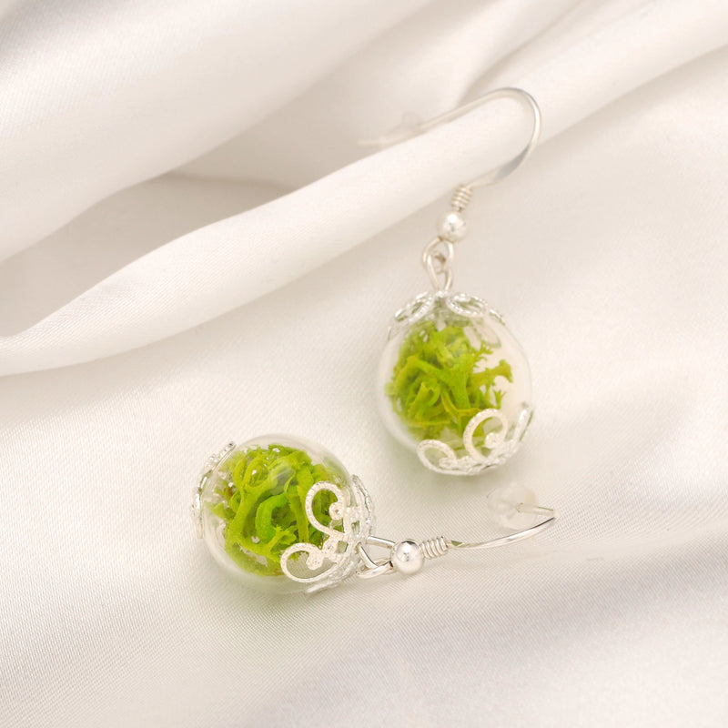 Les boucles d'oreilles de Moos-925 Sterling Argent Argent-Terrarium Terrarium-auriculiers-OHR925-10