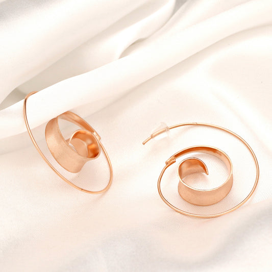 925 Boucles d'oreilles en spirale plaquées or rose Brunei II