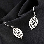 925 Sterling boucles d'oreilles "feuilles d'argent"-OHR925-12