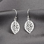 925 Sterling boucles d'oreilles "feuilles d'argent"-OHR925-12