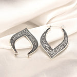 Creoles Oriental Casablanca - Boucles d'oreilles d'ornement en argent sterling 925 EPA925-66