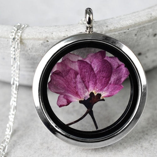 Médaillon japonais Sakura - 925 Sterling Silver Chain Sakura Cherry Blossom Remorque - K925-79