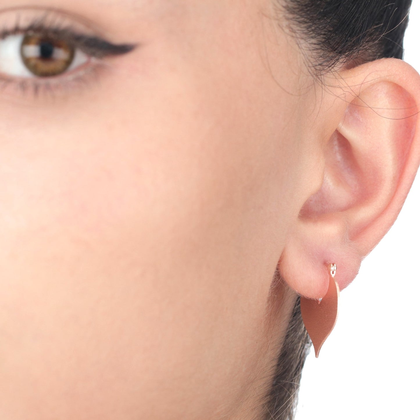 Boucles d'oreilles minimalistes sterling Sultan II 925 dans un style orienté (or rose)