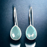 Boucles d'oreilles Aquamarin - Boucles d'oreilles GEM de luxe en argent sterling 925 - EAR925-105