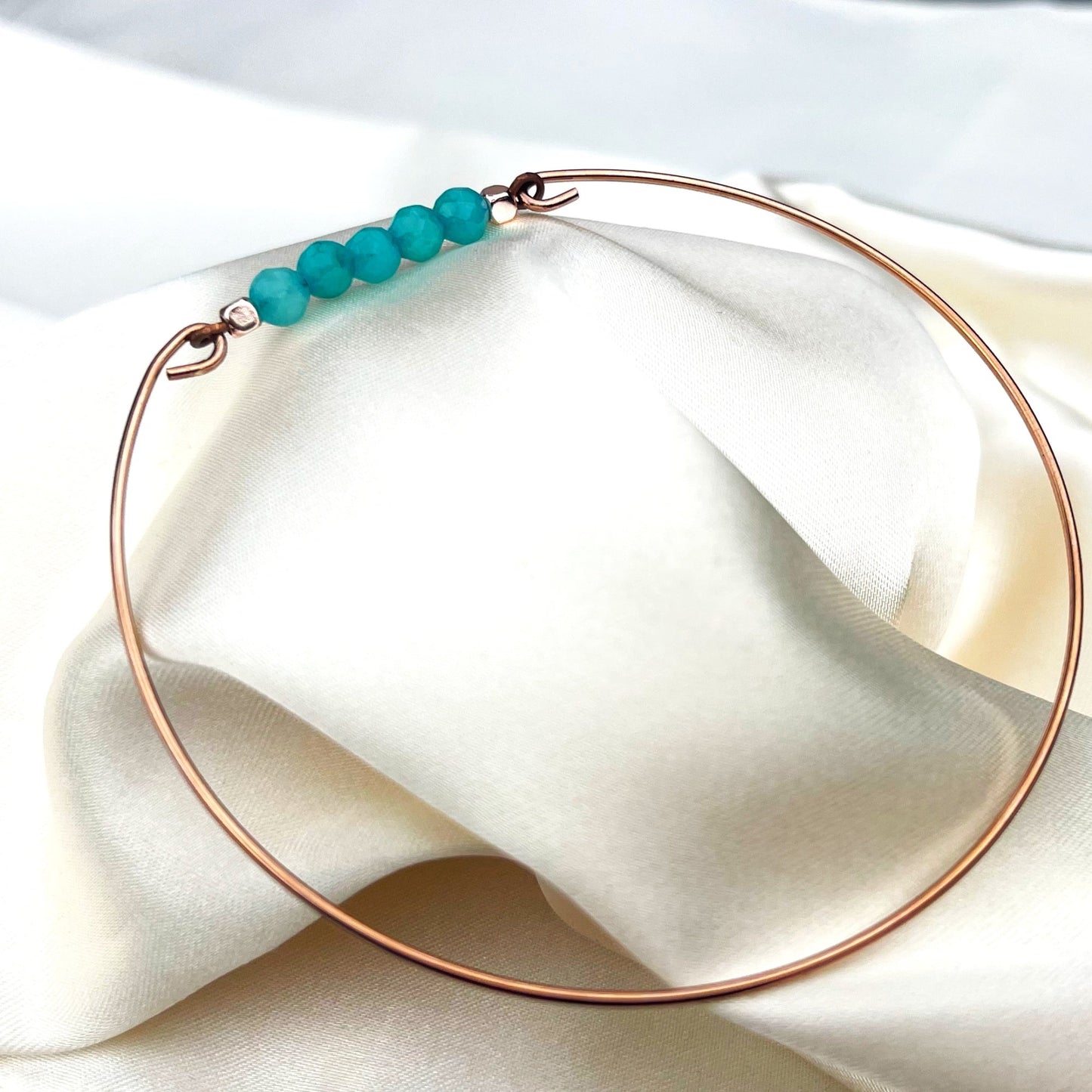Bracelet Aquamarin - Bijoux d'été maritim en plaqué or Rosegold - Retar-33