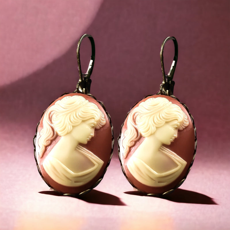 Baroque Camée Dame XL Boucles d'oreilles