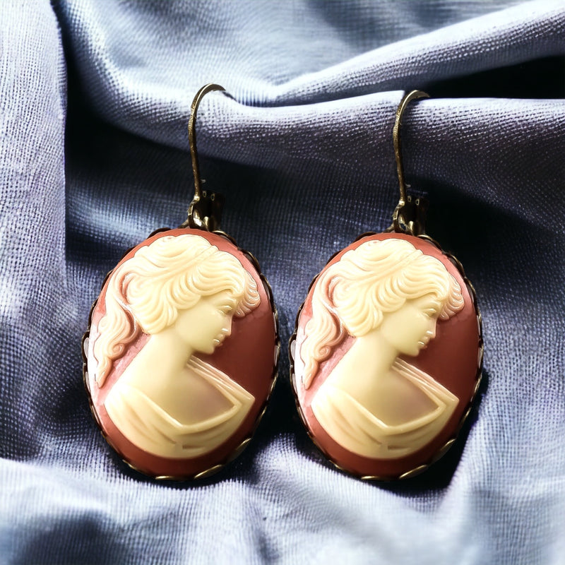 Baroque Camée Dame XL Boucles d'oreilles