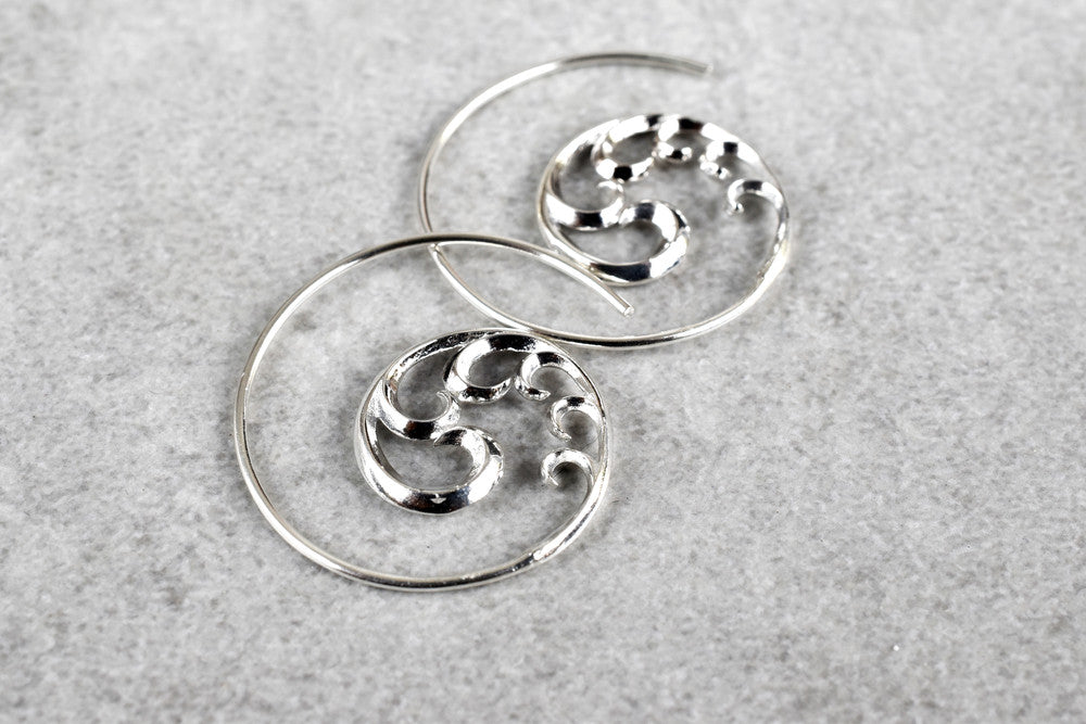 Boucles d'oreilles en spirale en argent sterling 925 - EPA925-24