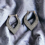 Creoles Oriental Casablanca - Boucles d'oreilles d'ornement en argent sterling 925 EPA925-66