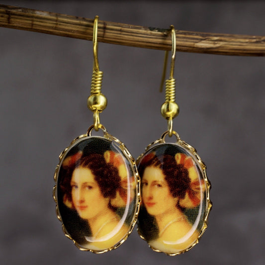 Boucles d'oreilles de dame baroque dans un style vintage - VinoHR-101