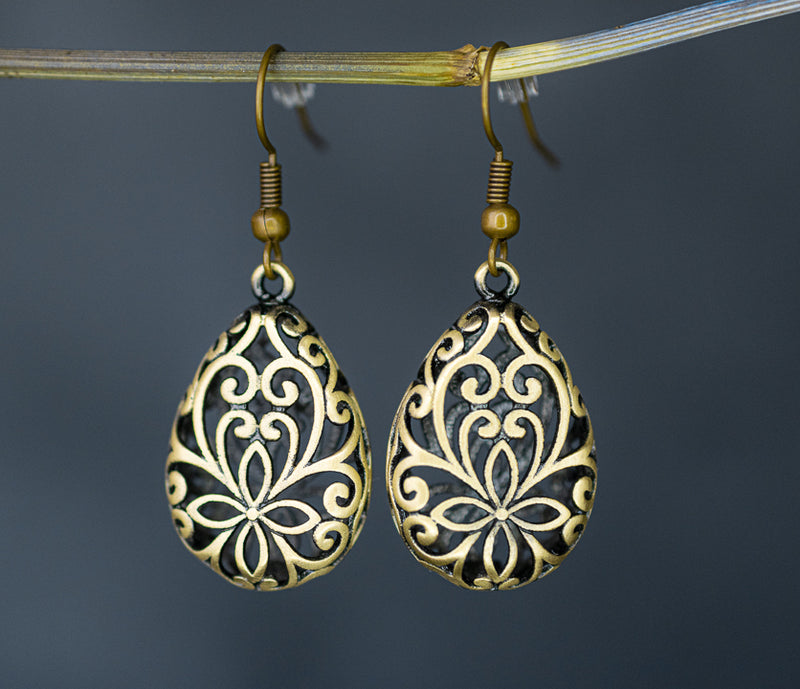 "Marrakech" Bronze boucles d'oreilles dans le style vintage-VINOHR-39