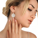 Boucles d'oreilles florales 925 boucles d'oreilles romantiques de la vie en argent sterling - EAR925-114