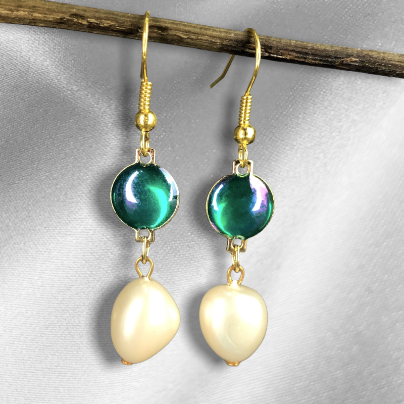 Boucles d'oreilles perles dans un style vintage
