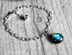 Bracelet de pierres précieuses Labradorite - 925 Sterling Silver Méditation Bijoux minimalistes - Arm925-10