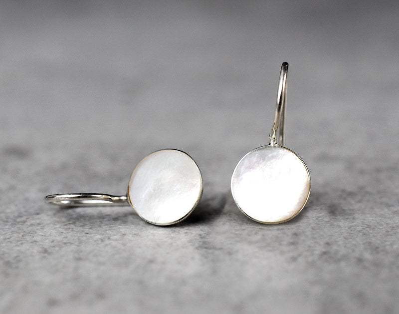 Perle Boucles d'oreilles Dainty Silver Luxury Bijoux minimalistes en blanc - EPEAR925-57