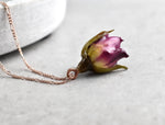 Véritable chaîne de roses - bijoux romantiques de 925 en plaqué or doré en or - Nature Bijoux - K925-50