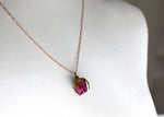 Véritable chaîne de roses - bijoux romantiques de 925 en plaqué or doré en or - Nature Bijoux - K925-50