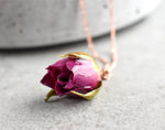 Véritable chaîne de roses - bijoux romantiques de 925 en plaqué or doré en or - Nature Bijoux - K925-50