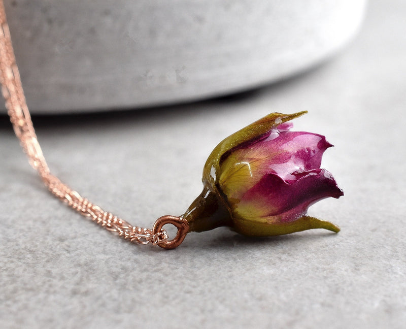 Véritable chaîne de roses - bijoux romantiques de 925 en plaqué or doré en or - Nature Bijoux - K925-50