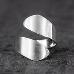 Bague à anneau d'enroulement - 925 Sterling Silver Taille Réglable - Bijoux minimalistes élégants - RG925-10