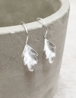 Boucles d'oreilles en argent d'automne - 925 boucles d'oreilles en argent sterling mat 3D - ohr925 - 30