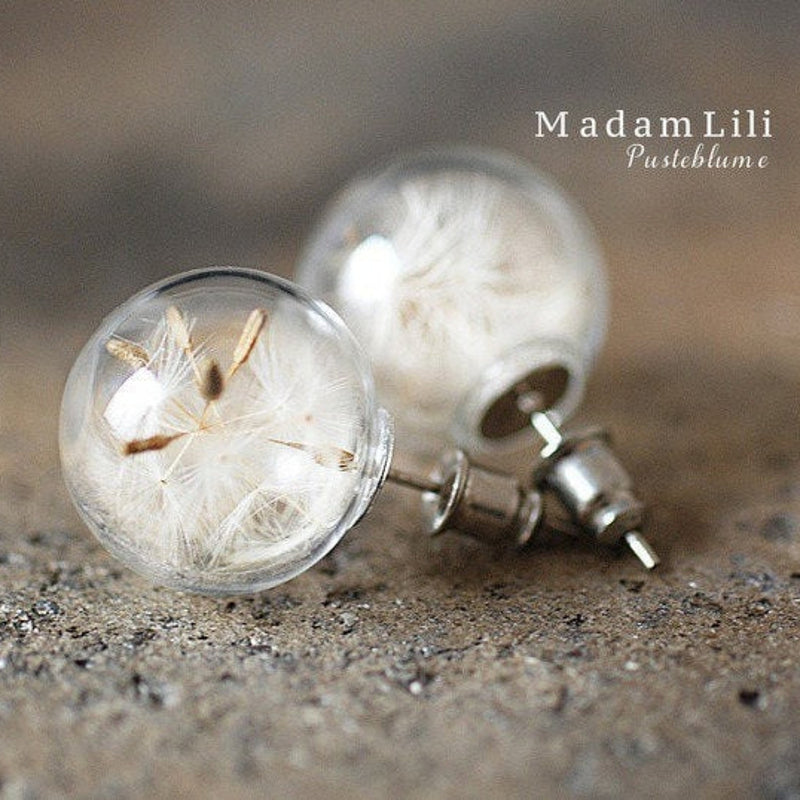 Élégantes Studs Pusblumen - Terrarium Botanical Nature Bijoux - Vinohr-40