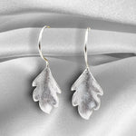 Boucles d'oreilles en argent d'automne - 925 boucles d'oreilles en argent sterling mat 3D - ohr925 - 30