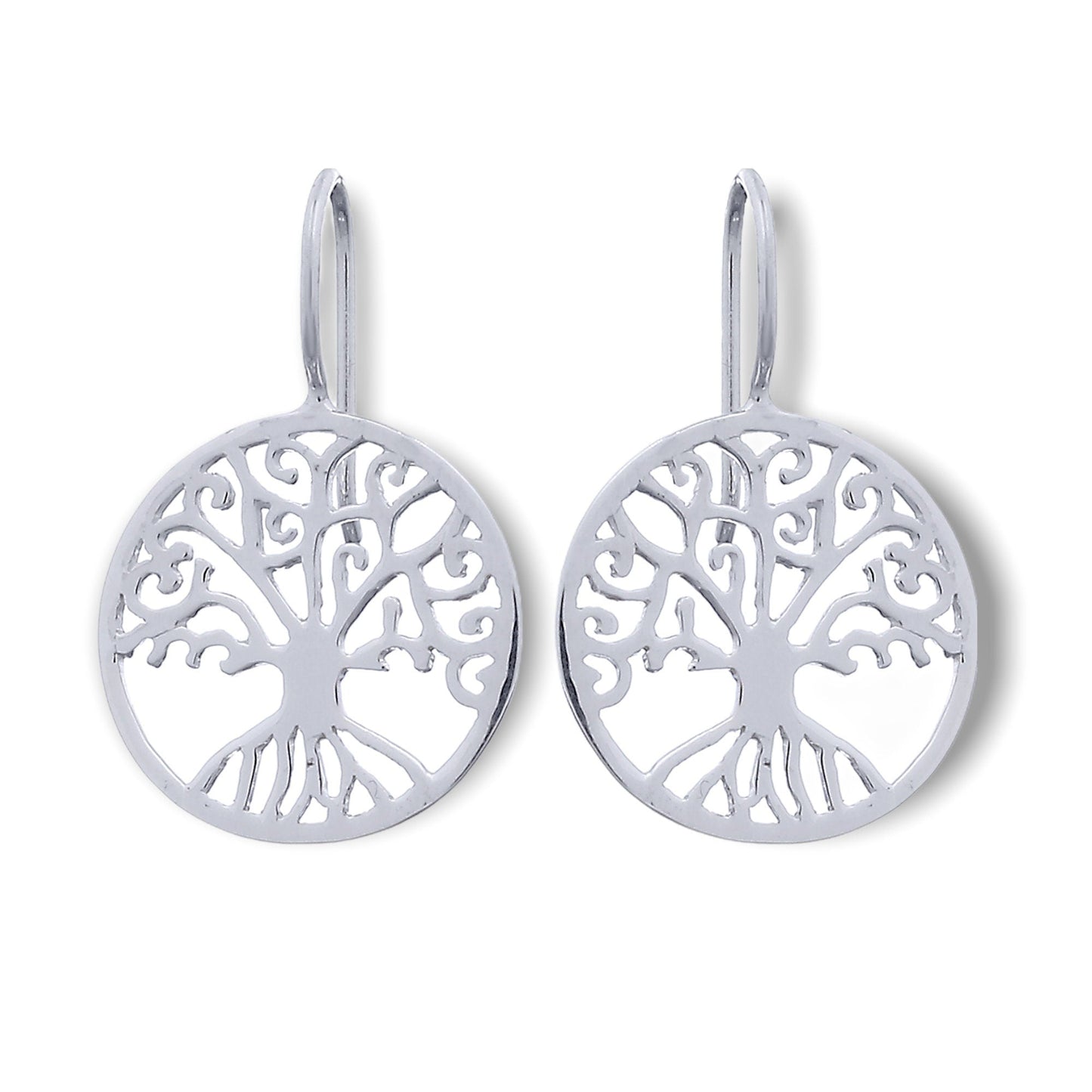Boucles d'oreilles en argent arbre de vie - 925 Sterling Silver Viving Bijoux d'arbre Ear 925-121