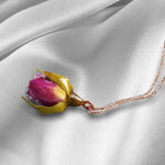 Véritable chaîne de roses - bijoux romantiques de 925 en plaqué or doré en or - Nature Bijoux - K925-50