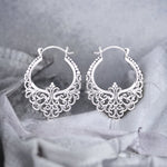 Bon Karma Silver Dentelle Creolen - Boucles d'oreilles de style bohème 925 Sterling Ear925-11