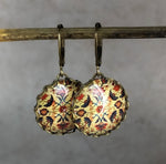 Boucles d'oreilles en bronze antiques Kelims dans un style vintage