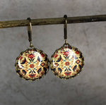 Boucles d'oreilles en bronze antiques Kelims dans un style vintage