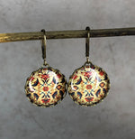 Boucles d'oreilles en bronze antiques Kelims dans un style vintage