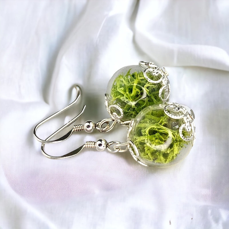 Les boucles d'oreilles de Moos-925 Sterling Argent Argent-Terrarium Terrarium-auriculiers-OHR925-10