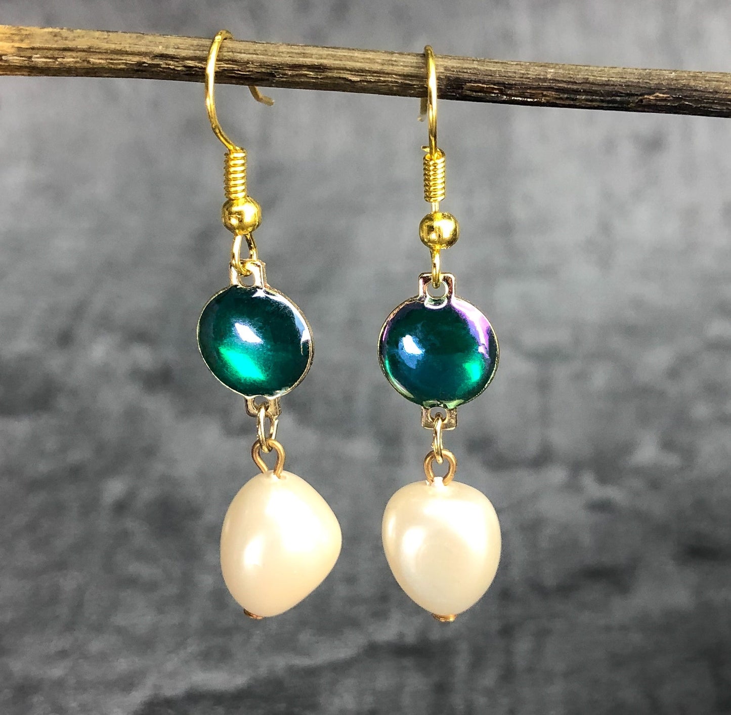 Boucles d'oreilles perles dans un style vintage