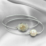 Bracelets dans la double paquet véritable pouls fleurs et perles d'eau douce - Tecture 10