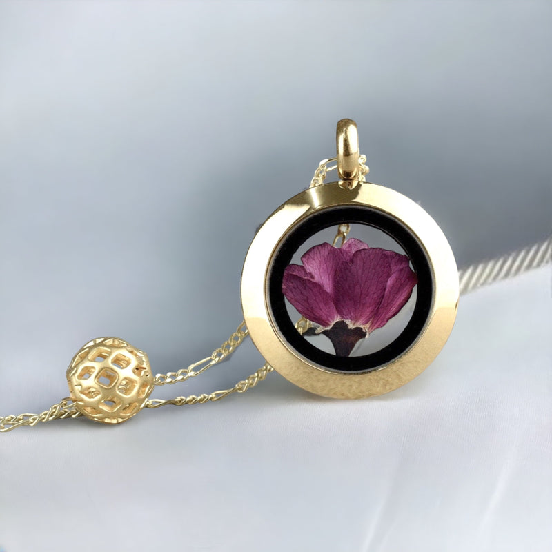 Véritable Japonais Sakura - Sakura Medallion - Plaqué Or Sterling 925 - K925-27