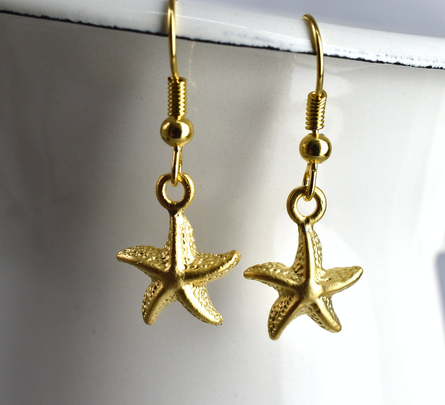 Boucles d'oreilles dorées "Starfish" - VinoHR-82