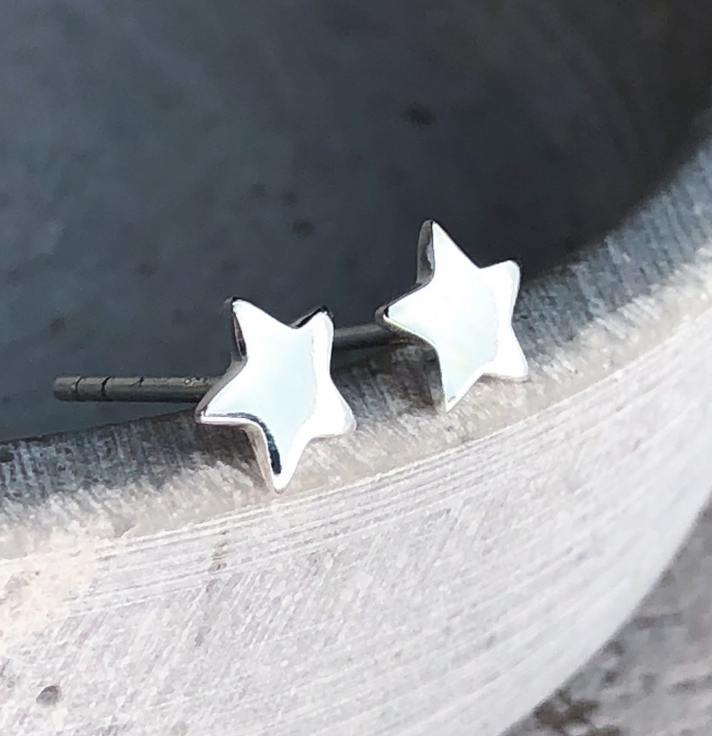 Mini 925 boucles d'oreilles en argent sterling "étoiles"