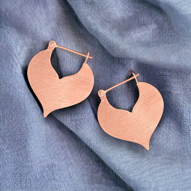 Boucles d'oreilles minimalistes sterling Sultan II 925 dans un style orienté (or rose)