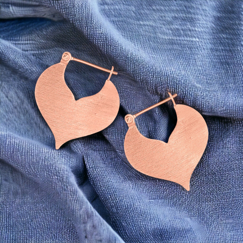 Boucles d'oreilles minimalistes sterling Sultan II 925 dans un style orienté (or rose)