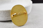 Kamee baroque dame broche dans un style vintage - orange