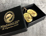 Boucles d'oreilles en bronze dans le style vintage "couple d'amour"